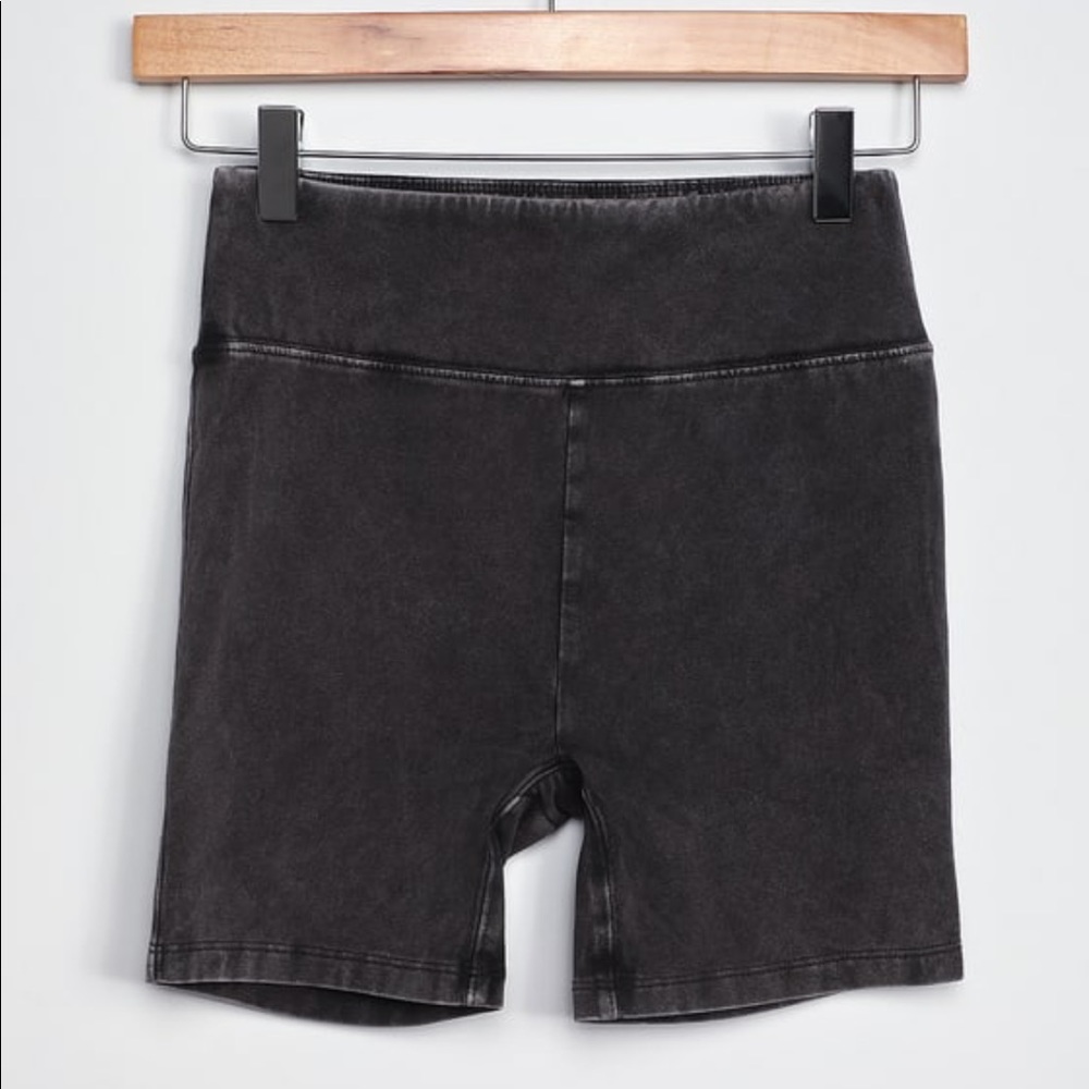 Free People Movement • Hot Shot Washed Black Bike Shorts